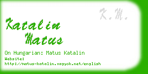katalin matus business card
